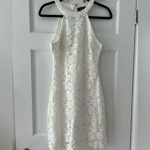 Lulus White Lace Halter Dress